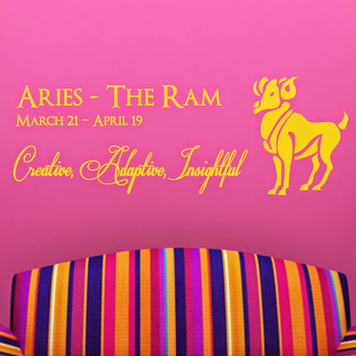 50% OFF on DeStudio Aries Zodiac Sign Star Sign Horoscope Decal Wall Sticker Sticker