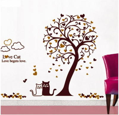33% OFF on Pindia Loving Cat Tree Design Wall Sticker 33% OFF on Pindia Loving Cat Tree Design Wall Sticker