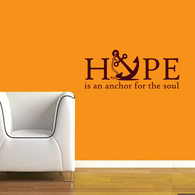 40% OFF on Creative Width Decor Hope Is An Anchor Vinyl Sticker Sticker Pack of 1