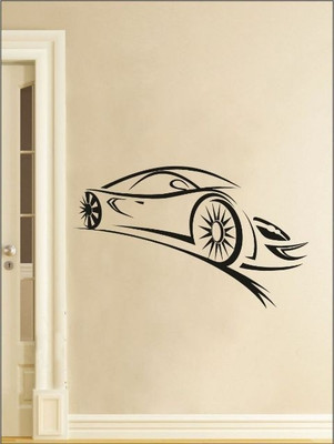 80% OFF on Wall1ders The Ferrari PVC Vinyl Sticker Sticker Pack of 1