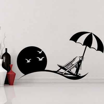 87% OFF on DeStudio Beach View Size Tiny Wall Sticker