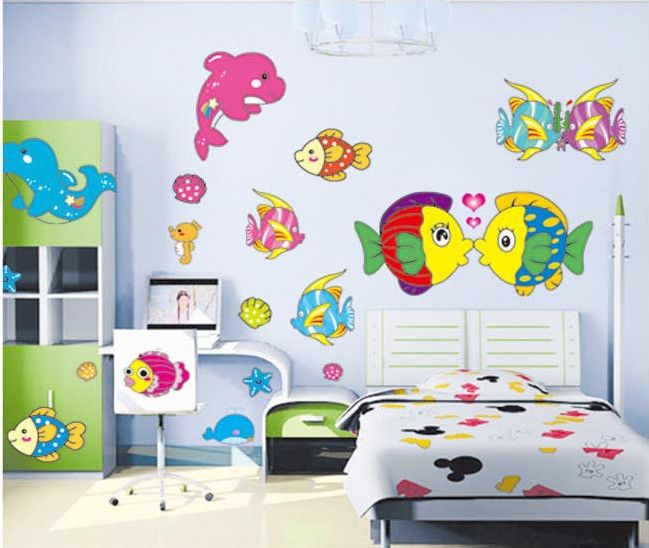 Pindia Design Water Fishes Wall Sticker