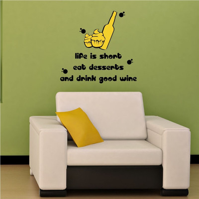 20% OFF on Chipakk Quotes 6- Black & Yellow Small Pigmented Polyvinyl Films Imported Sticker