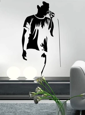 44% OFF on Hoopoe Decor Man singing a song Wall Sticker Pack of 1