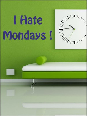 84% OFF on Wall1ders I Hate Monday PVC Vinyl Sticker Sticker Pack of 1