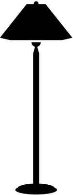 Chipakk Lamp 1 - Black Wall Decal Medium Pigmented Polyvinyl Films Imported Sticker