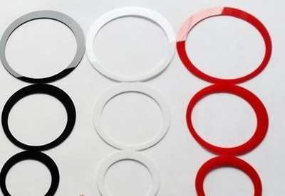 WoW Wall Stickers 3D Bright Circle Black, Red &White 10 Circle Medium Acrylic Sticker WoW Wall Stickers 3D Bright Circle Black, Red &White 10 Circle Medium Acrylic Sticker