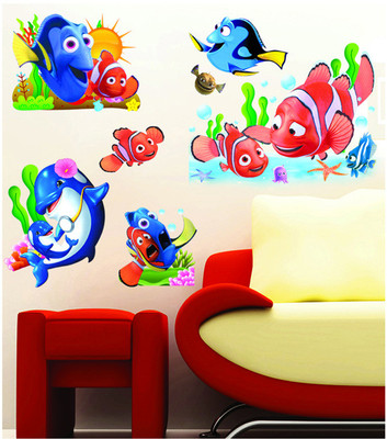 33% OFF on Pindia Nimo Fish With Family Wall Sticker