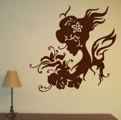 70% OFF on D��cor Kafe Decal Style Women Swirls Wall Art Small Size-16*16 Inch Wall Sticker Sticker Pack of 1