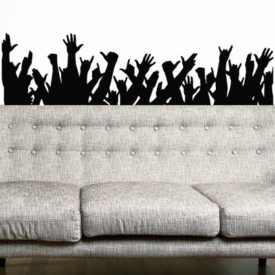 50% OFF on DeStudio Crowd Festival People Silouette Wallart2 Color Black Size 135 X 60 Cms Wall Sticker