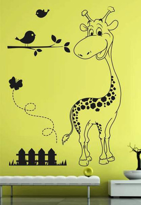 50% OFF on Hoopoe Decor Baby Giraffe Wall Sticker Pack of 1