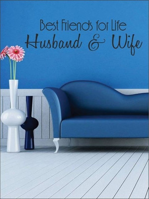 82% OFF on Wall1ders Husband & Wife PVC Vinyl Sticker Sticker Pack of 1