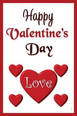 16% OFF on Poster - Valentine Love Heart Paper Print