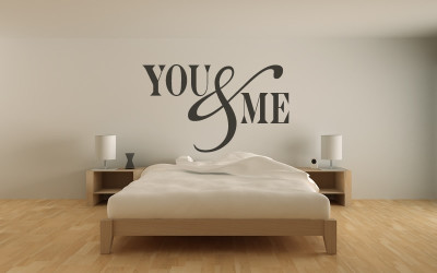 50% OFF on Ritzy You & Me Living Room Wall Quote Wall Decal Sticker