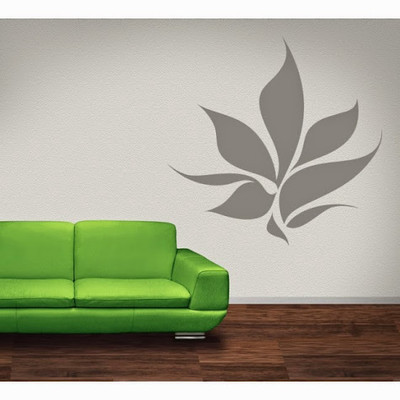 50% OFF on DeStudio Leaf Rose Plant Flowers Size Giant WALL STICKER Sticker