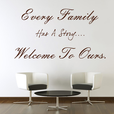 78% OFF on D��cor Kafe Decal Style Every Family Wall Art Medium Size-28*15 Inch Wall Sticker Sticker Pack of 1