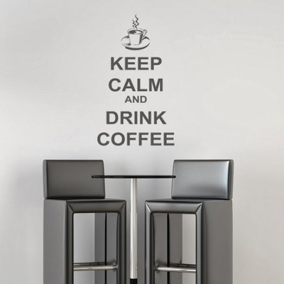 50% OFF on DeStudio DeStudio Keep Calm And Drink Coffee Wall Stickers Size MEGA WALL STICKER Sticker