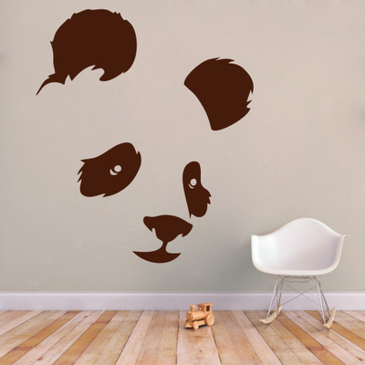 77% OFF on D��cor Kafe Decal Style Bear Face Wall Art Medium Size- 17*20 Inch Color - Brown Wall Sticker Sticker Pack of 1