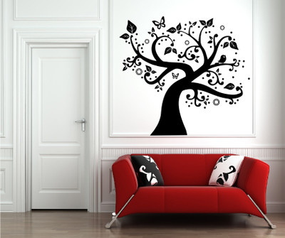 28% OFF on Dream On Walls Artistic Tree Self Adhesive Vinyl Decal Sticker