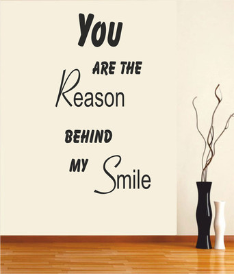 50% OFF on Ritzy Reason For My Smile Living Room Wall Quotes Wall Decal Sticker