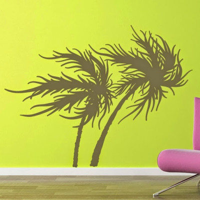 68% OFF on DeStudio Palm Trees Blowing In Wind Size Small Wall Sticker