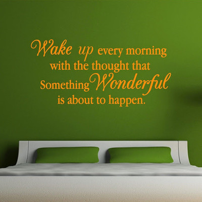 50% OFF on DeStudio Morning Quote Wonderful Inspirational Wallart Home Color Orange Size 135 X 60 Cms Wall Sticker