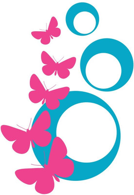 Chipakk Abstract Butterfly Medium Pigmented Polyvinyl Films Imported Sticker