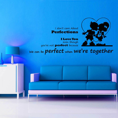 40% OFF on Creative Width Decor Don't Care About Perfections Vinyl Sticker Sticker Pack of 1