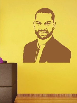 87% OFF on Wall1ders Shikhar Dhawan PVC Vinyl Sticker Pack of 1