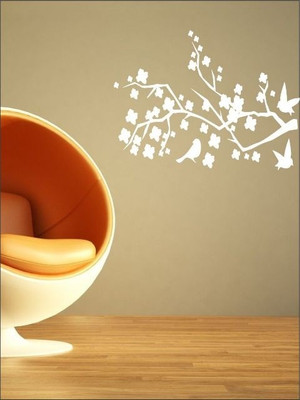 82% OFF on Wall1ders Branches with Two Birds PVC Vinyl Sticker Sticker Pack of 1