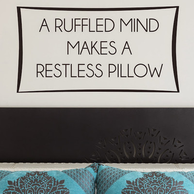 50% OFF on DeStudio Mind Pillow Quote Wallart Color Black Size 135 X 60 Cms Wall Sticker