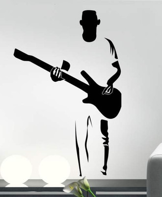 50% OFF on Hoopoe Decor Guitarist Playing Guitar Wall Sticker Pack of 1