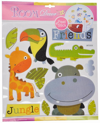 Ollington St. Collection Room Decor Peel & Stick Jungle Theam Glitter Puffy Sticker