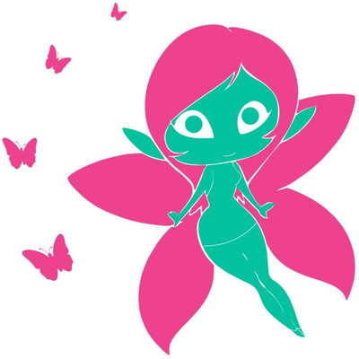 Chipakk Lil Butterfly Fairy Green Wall Decal Small Pigmented Polyvinyl Films Imported Sticker