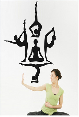 59% OFF on Ritzy Yoga Living Room Wall Decal Sticker