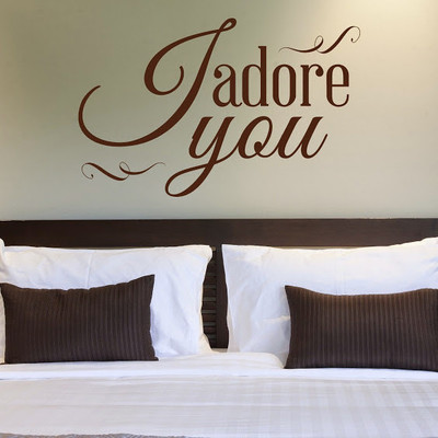 50% OFF on DeStudio I Adore You Love Bedroom Wallart Home Color Brown Size 150 X 60 Cms Wall Sticker