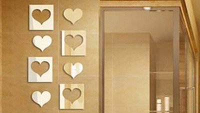7% OFF on Saifee Hearts and Suqare Acrylic Sticker