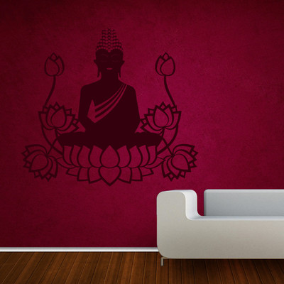 40% OFF on Creative Width Decor Buddha On Lotus Vinyl Sticker Sticker Pack of 1 40% OFF on Creative Width Decor Buddha On Lotus Vinyl Sticker Sticker Pack of 1