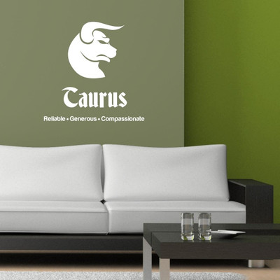 Chipakk Taurus Zodiac Decal - White-M Pigmented Polyvinyl Films Imported Sticker