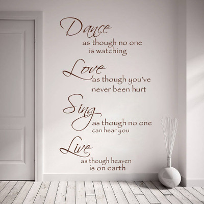58% OFF on D��cor Kafe Decal Style Dance Love Sing Live Wall Art Tiny-10*18 Inch Wall Sticker Sticker Pack of 1 58% OFF on D��cor Kafe Decal Style Dance Love Sing Live Wall Art Tiny-10*18 Inch Wall Sticker Sticker Pack of 1