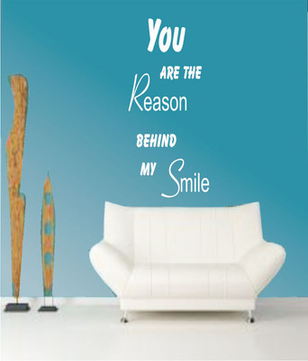 50% OFF on Ritzy Reason For My Smile Living Room Wall Quotes Wall Decal Sticker