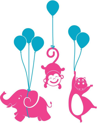 Chipakk Kids Happy Animals 01 Decal Pigmented Polyvinyl Sticker