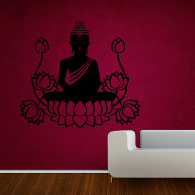 40% OFF on Creative Width Decor Buddha On Lotus Vinyl Sticker Sticker Pack of 1 40% OFF on Creative Width Decor Buddha On Lotus Vinyl Sticker Sticker Pack of 1
