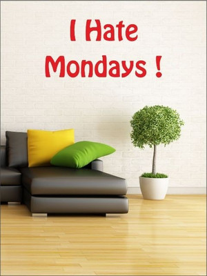 82% OFF on Wall1ders I Hate Monday PVC Vinyl Sticker Sticker Pack of 1