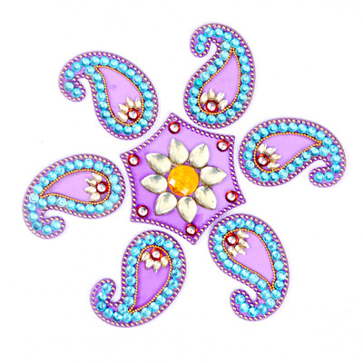 55% OFF on Amba Handicraft Blue Moti Keri Rangoli Acrylic Sheet Sticker