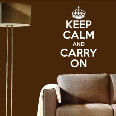 20% OFF on Chipakk Keep Calm White Wall Decal Medium Pigmented Polyvinyl Films Imported Sticker