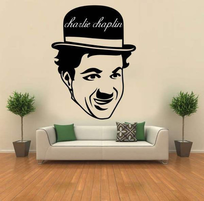 41% OFF on Hoopoe Decor Smiling Charlie Chaplin Wall Sticker Pack of 1
