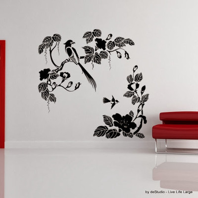50% OFF on DeStudio DeStudio Birds Flowers Corner Floral Animal Wall Stickers Size GIANT WALL STICKER Sticker