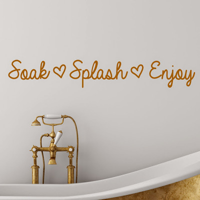 50% OFF on DeStudio Soak Splash Enjoy Color Brown Size 135 X 60 Cms Wall Sticker