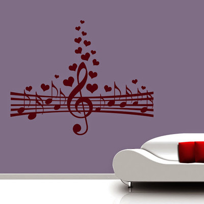 DeStudio DeStudio Love for Music Two Wall Stickers Size JUMBO WALL STICKER Sticker